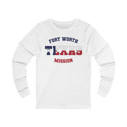 Texas Fort Worth English - Unisex Long Sleeve Cotton Jersey