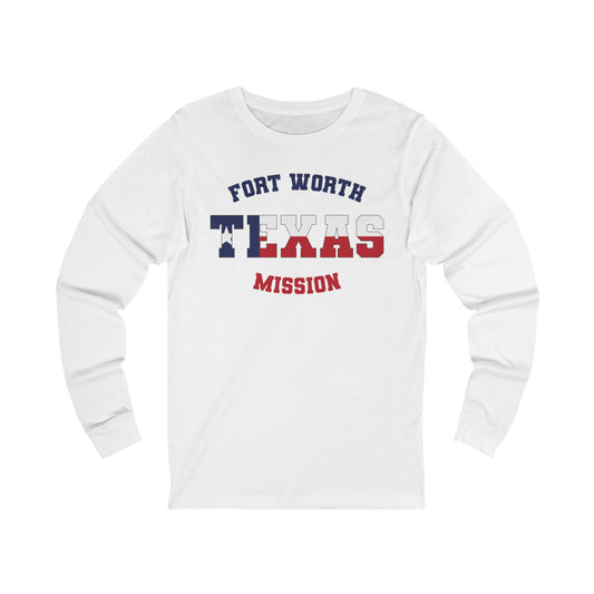 Texas Fort Worth English - Unisex Long Sleeve Cotton Jersey