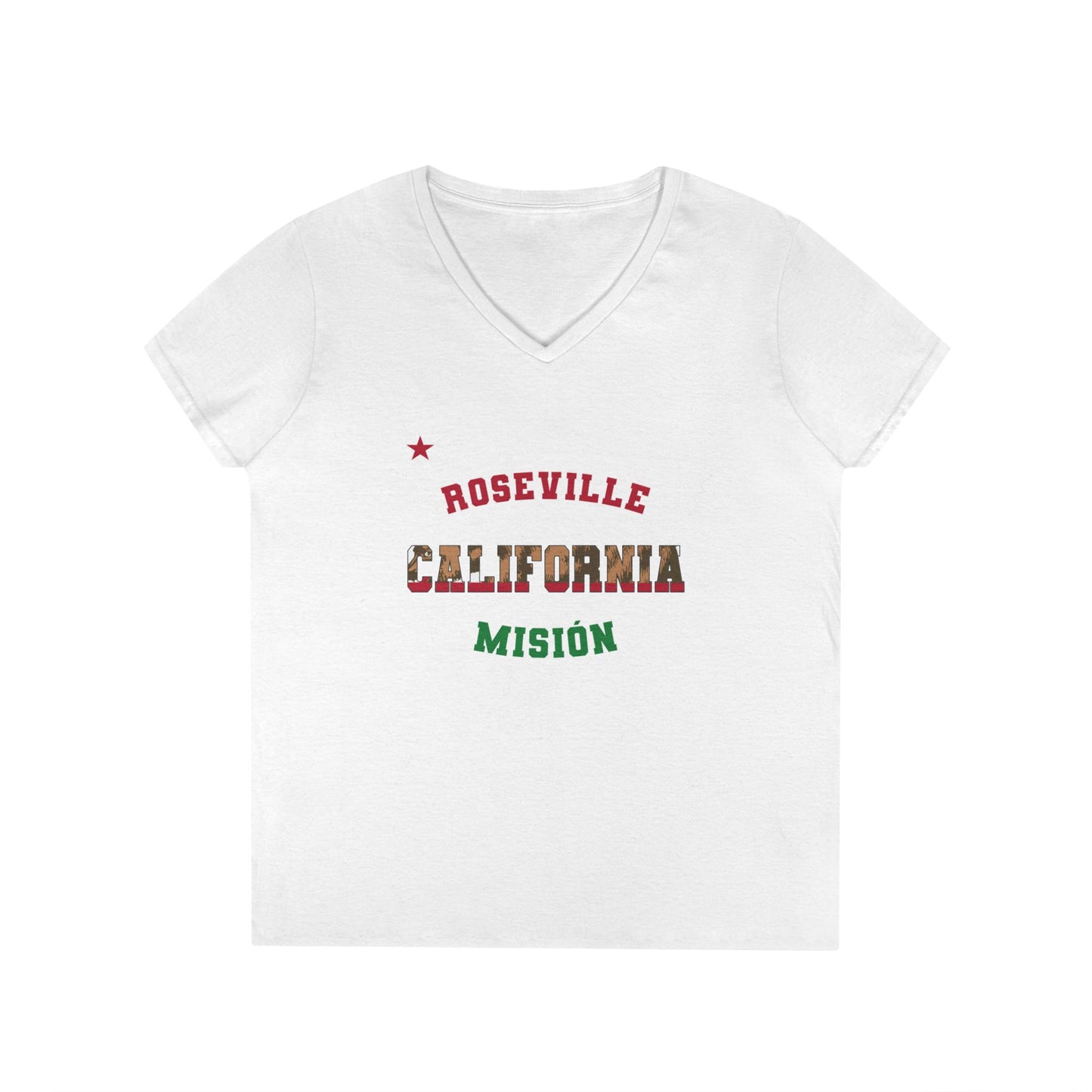 California Roseville Spanish - Ladies' V-Neck T-Shirt
