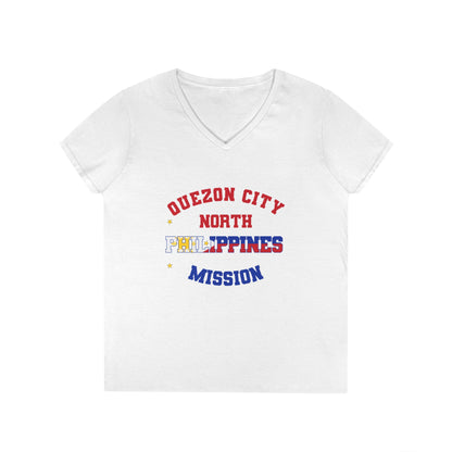 Philippines Quezon City North English - Ladies' V-Neck T-Shirt