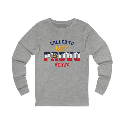 Provo MTC English New Utah Flag - Unisex Long Sleeve Cotton Jersey