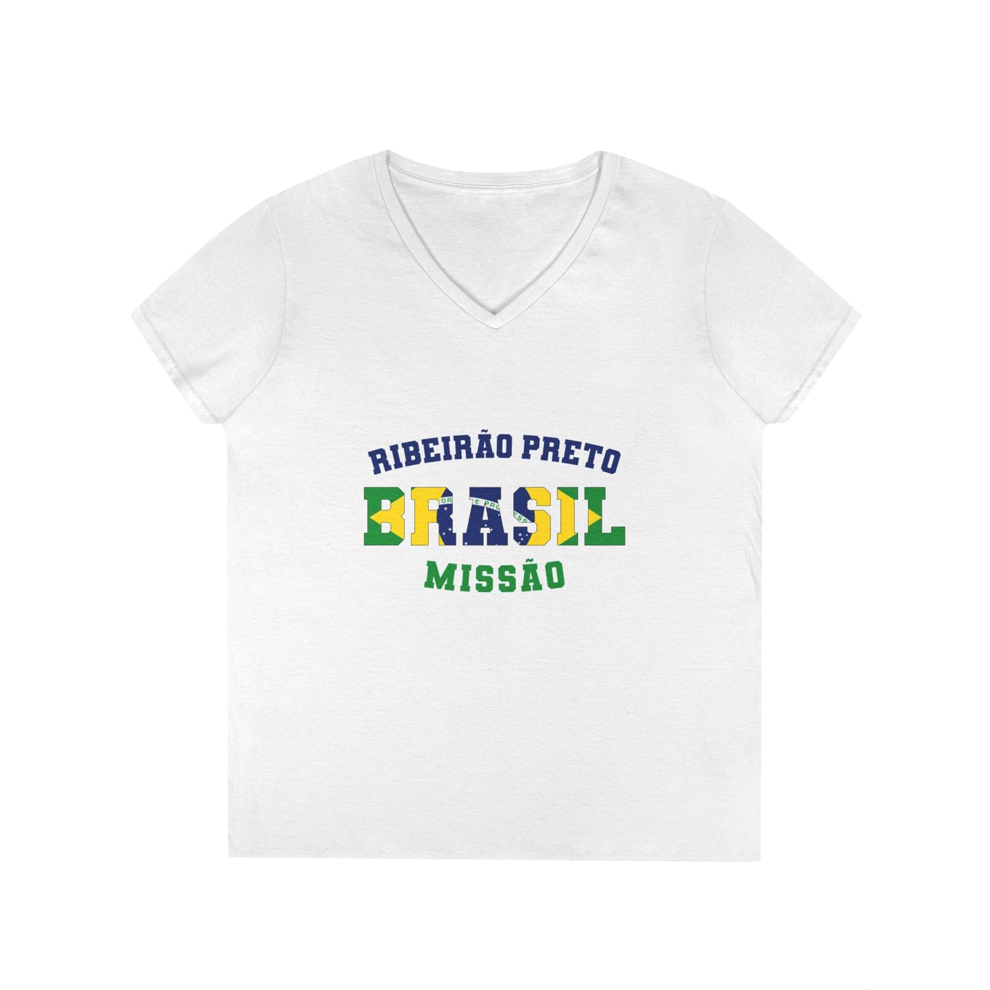 Brazil Ribeirao Preto Portuguese - Ladies' V-Neck T-Shirt