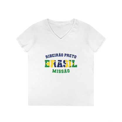 Brazil Ribeirao Preto Portuguese - Ladies' V-Neck T-Shirt