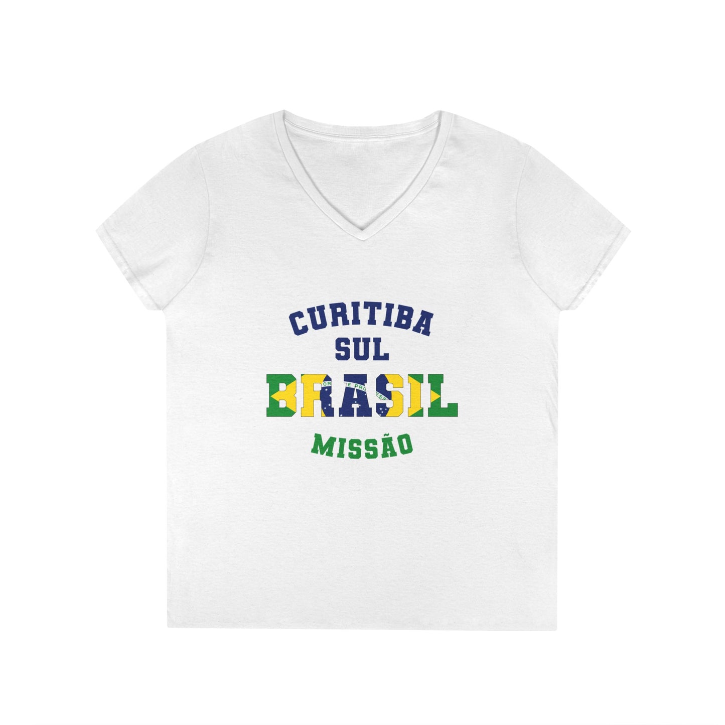 Brazil Curitiba South Portuguese - Ladies' V-Neck T-Shirt