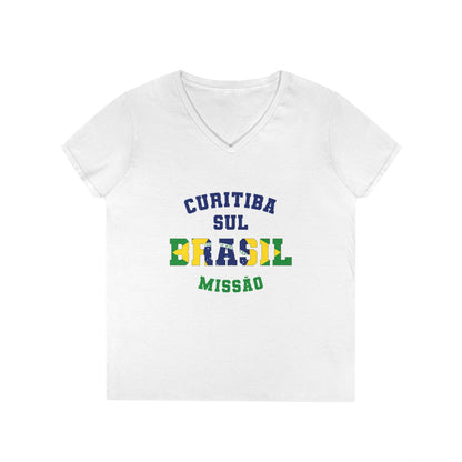 Brazil Curitiba South Portuguese - Ladies' V-Neck T-Shirt