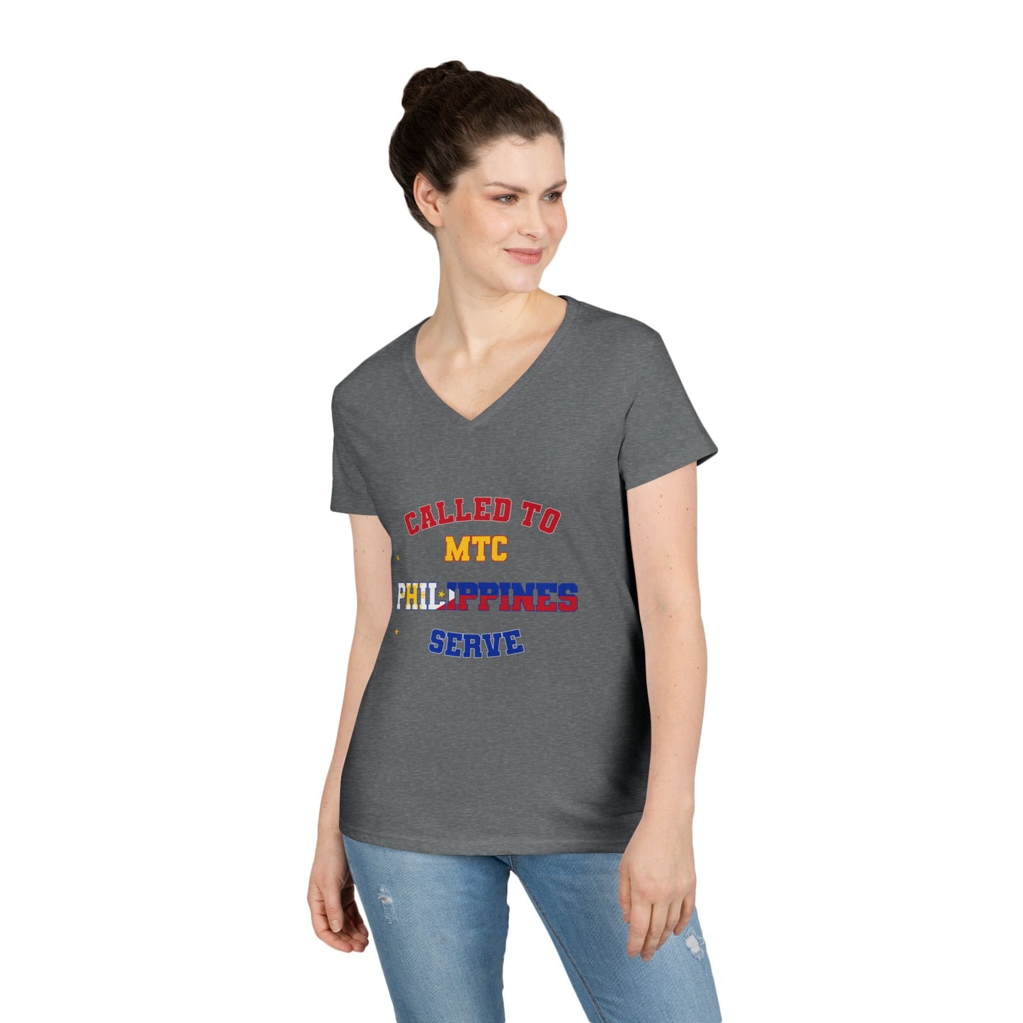 Philippines MTC English - Ladies' V-Neck T-Shirt