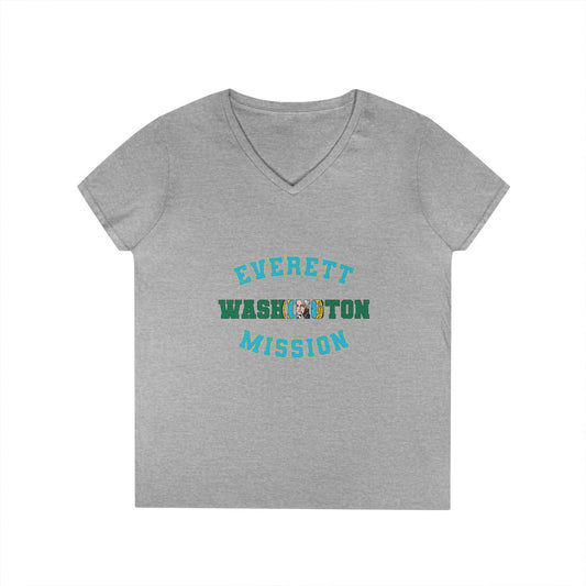 Washington Everett English - Ladies' V-Neck T-Shirt