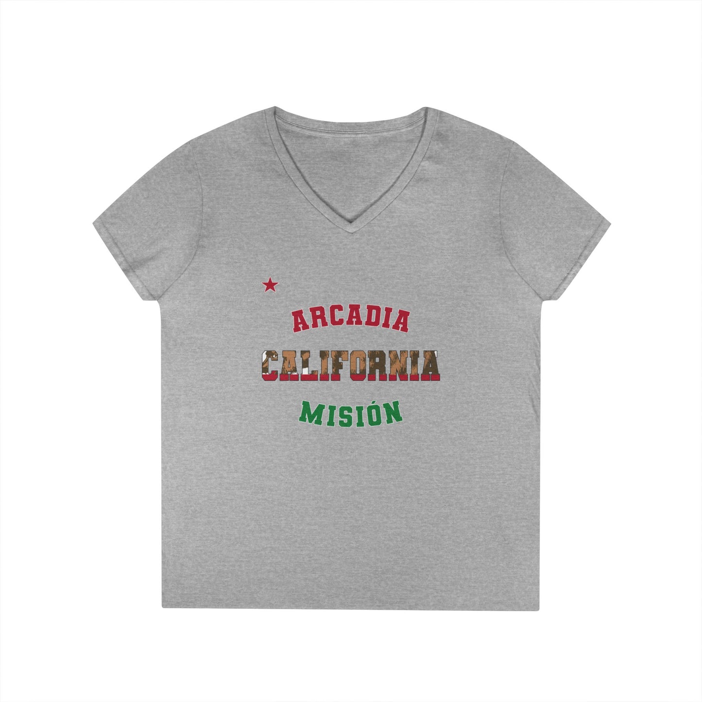 California Arcadia Spanish - Ladies' V-Neck T-Shirt