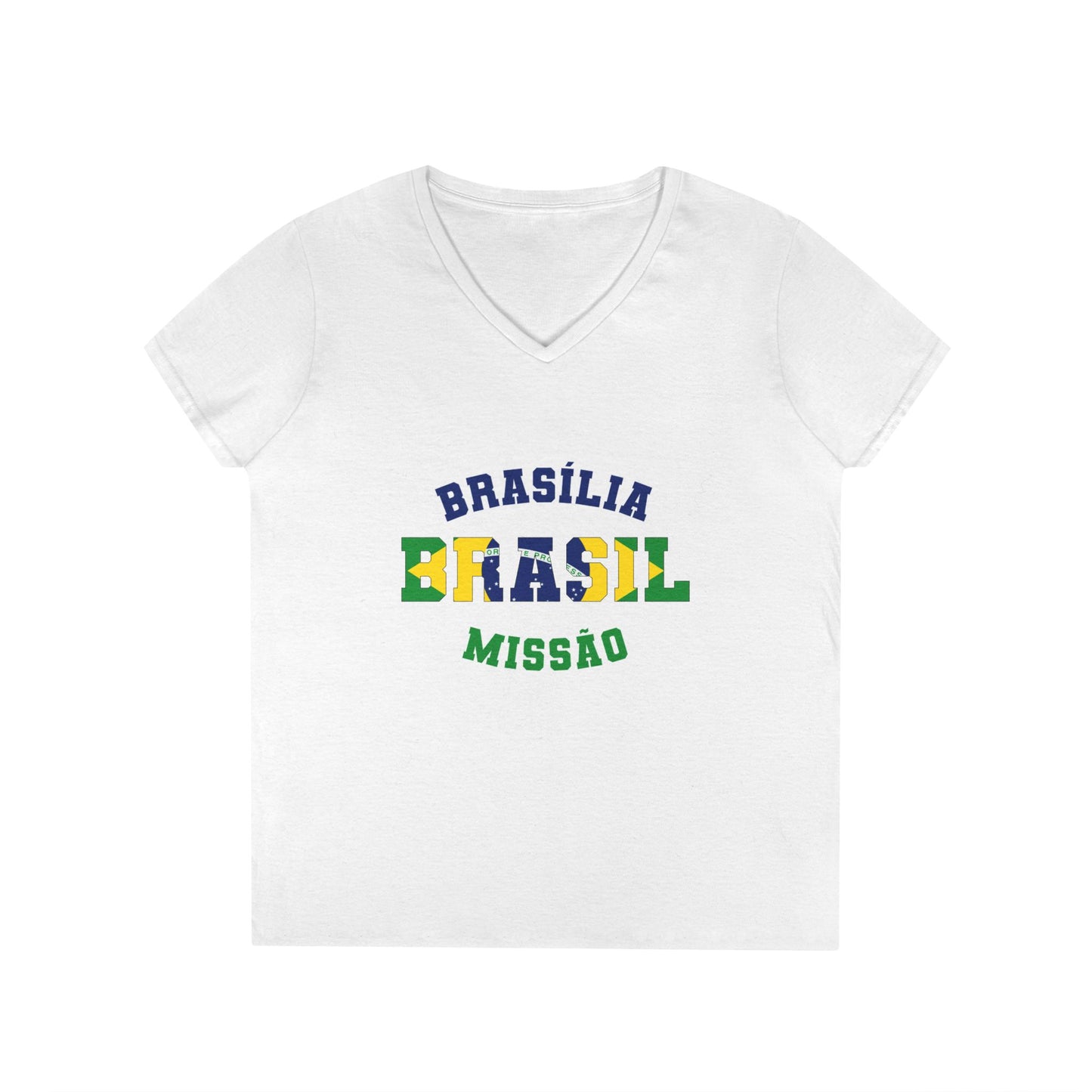 Brazil Brasilia Portuguese - Ladies' V-Neck T-Shirt