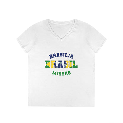 Brazil Brasilia Portuguese - Ladies' V-Neck T-Shirt