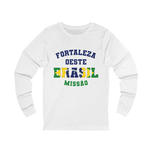 Brazil Fortaleza West Portuguese - Unisex Long Sleeve Cotton Jersey