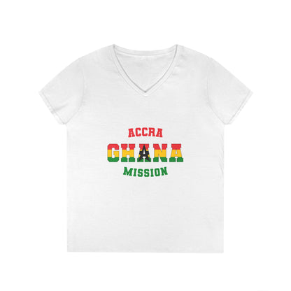 Ghana Accra English - Ladies' V-Neck T-Shirt