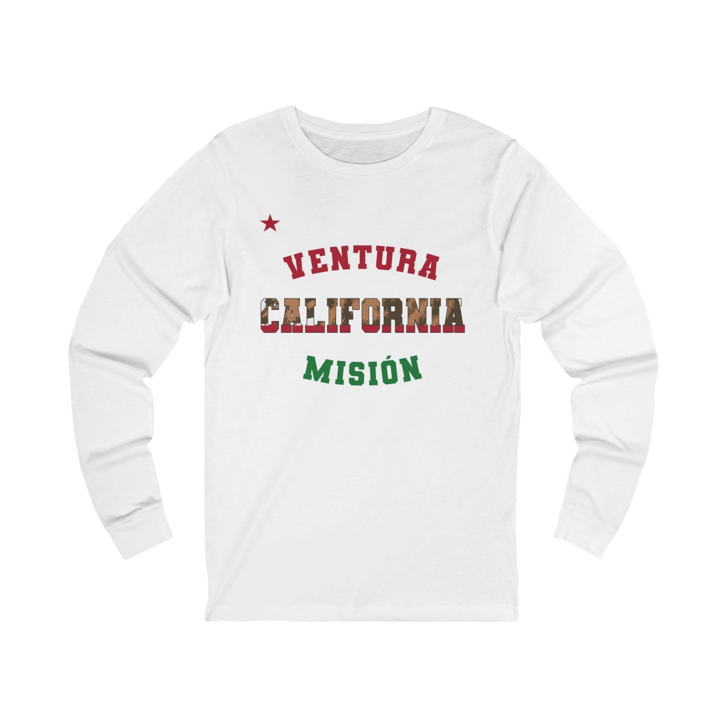 California Ventura Spanish - Unisex Long Sleeve Cotton Jersey