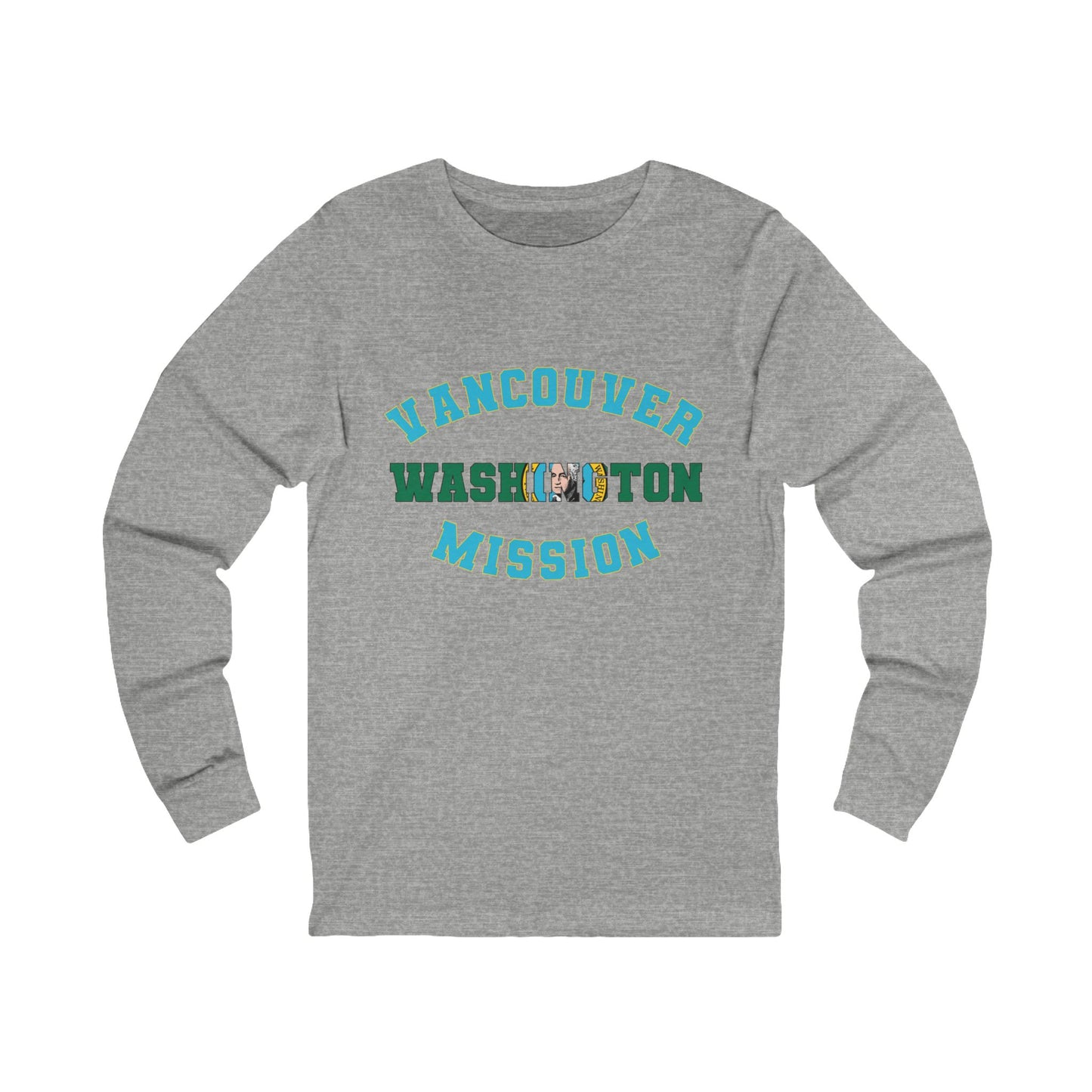 Washington Vancouver English - Unisex Long Sleeve Cotton Jersey
