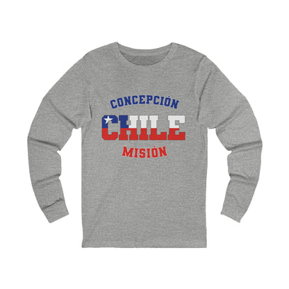 Chile Concepcion Spanish - Unisex Long Sleeve Cotton Jersey
