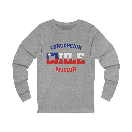 Chile Concepcion Spanish - Unisex Long Sleeve Cotton Jersey