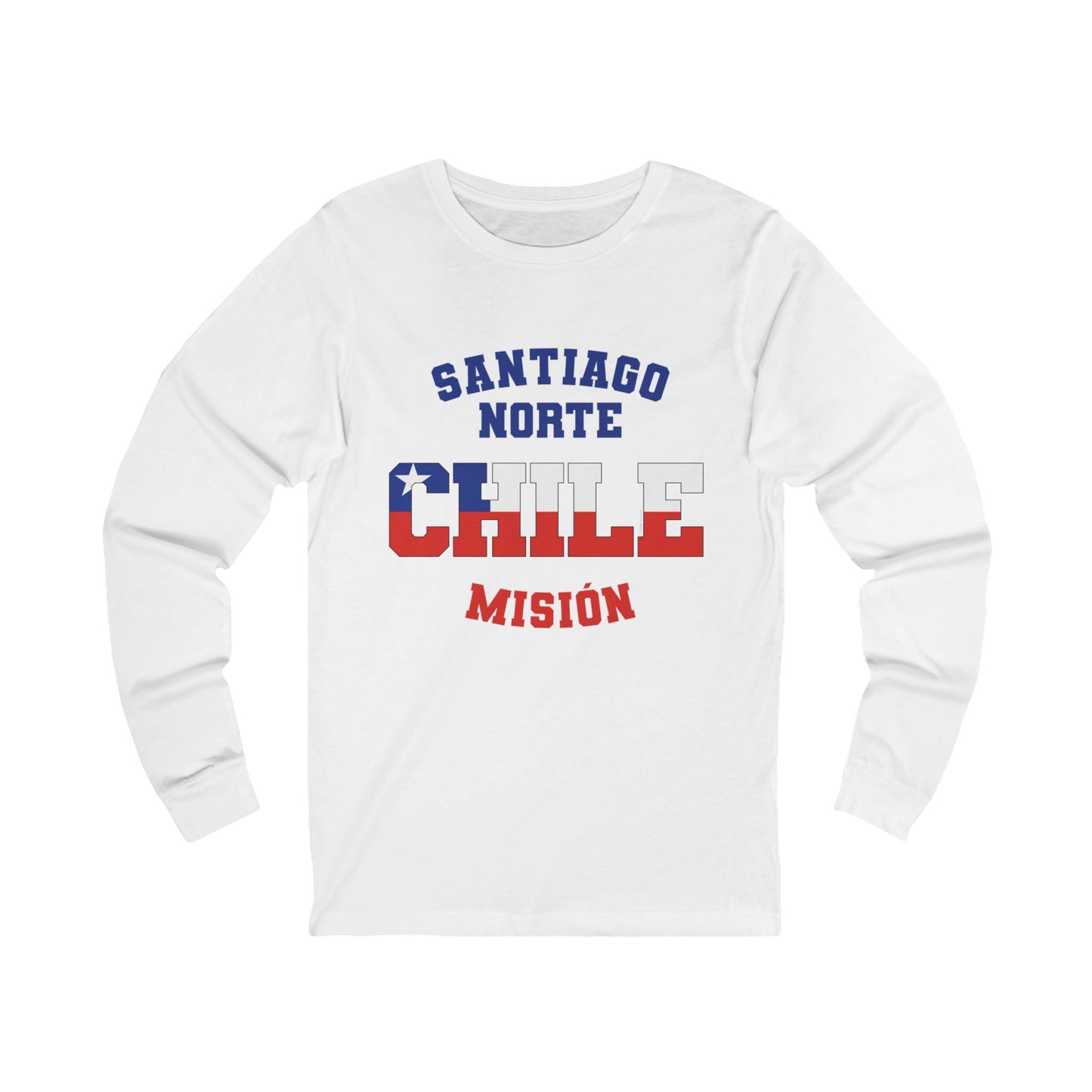 Chile Santiago North Spanish - Unisex Long Sleeve Cotton Jersey