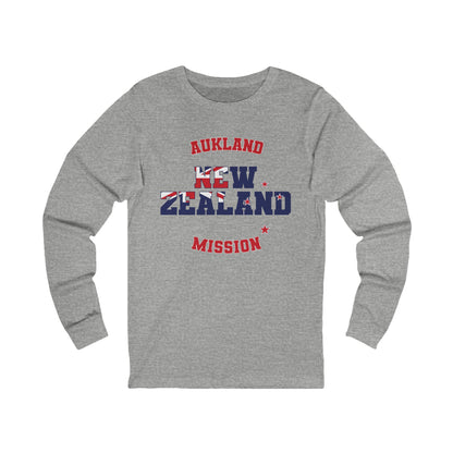 New Zealand Aukland English - Unisex Long Sleeve Cotton Jersey