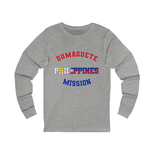 Philippines Dumaguete English - Unisex Long Sleeve Cotton Jersey
