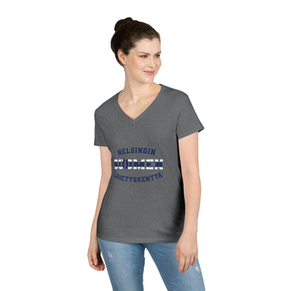 Finland Helsinki Finnish - Ladies' V-Neck T-Shirt