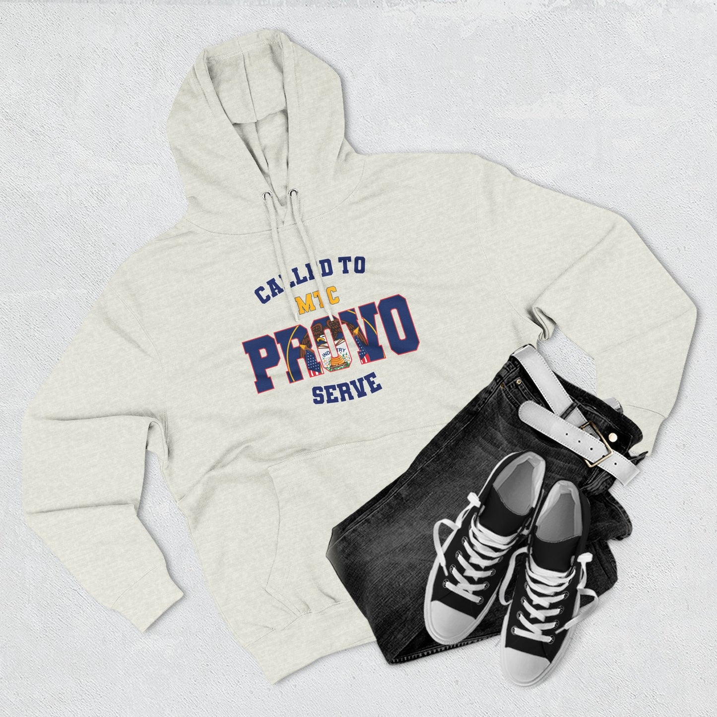 Provo MTC English Old Utah Flag - The Relaxed Hoodie