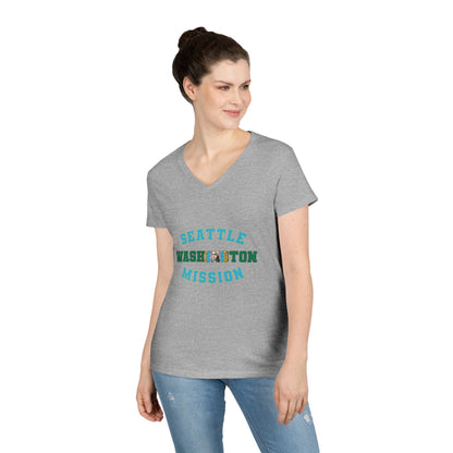 Washington Seattle English - Ladies' V-Neck T-Shirt