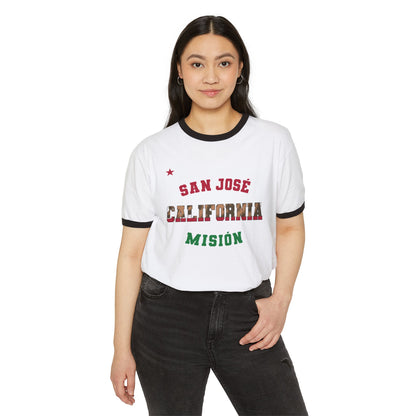 California San Jose Spanish - Unisex Cotton Ringer T-Shirt
