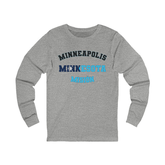 Minnesota Minneapolis Spanish - Unisex Long Sleeve Cotton Jersey