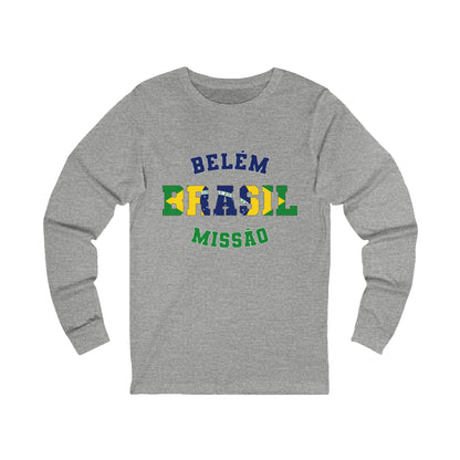 Brazil Belem Portuguese - Unisex Long Sleeve Cotton Jersey