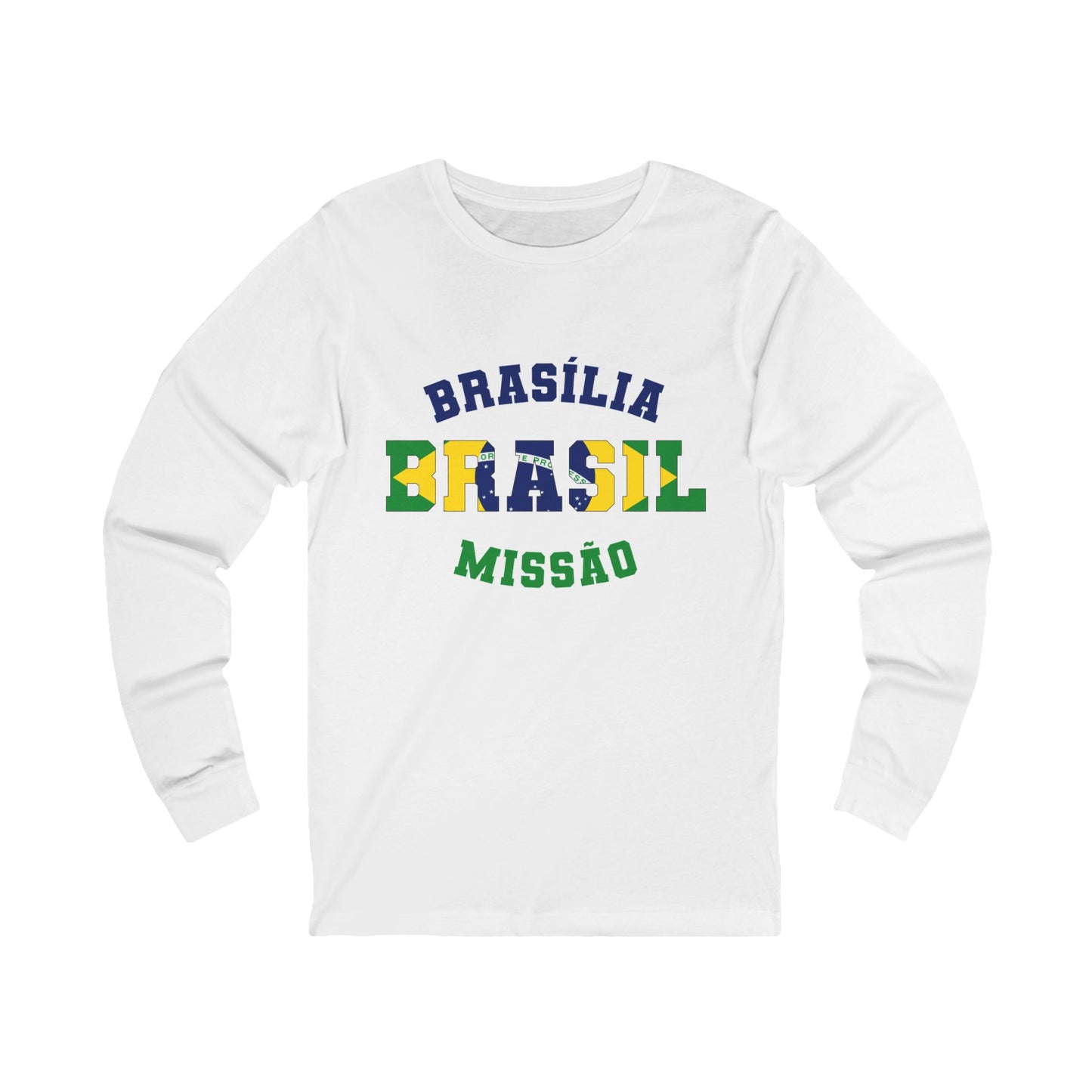 Brazil Brasilia Portuguese - Unisex Long Sleeve Cotton Jersey