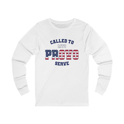 Provo MTC English USA Flag - Unisex Long Sleeve Cotton Jersey