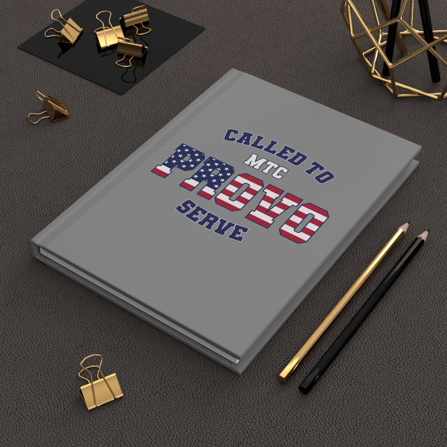 Provo MTC English - USA Flag - Hardcover Journal