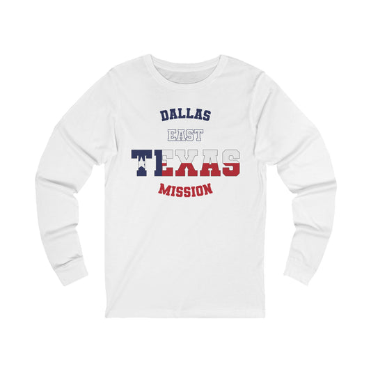 Texas Dallas East English - Unisex Long Sleeve Cotton Jersey