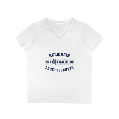 Finland Helsinki Finnish - Ladies' V-Neck T-Shirt
