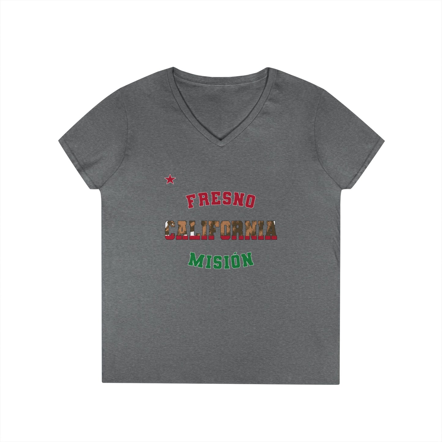 California Fresno Spanish - Ladies' V-Neck T-Shirt