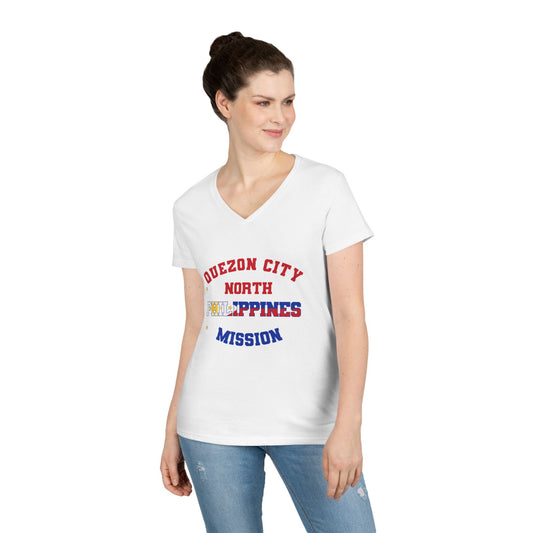 Philippines Quezon City North English - Ladies' V-Neck T-Shirt