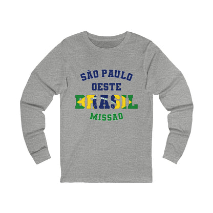 Brazil Sao Paulo West Portuguese - Unisex Long Sleeve Cotton Jersey