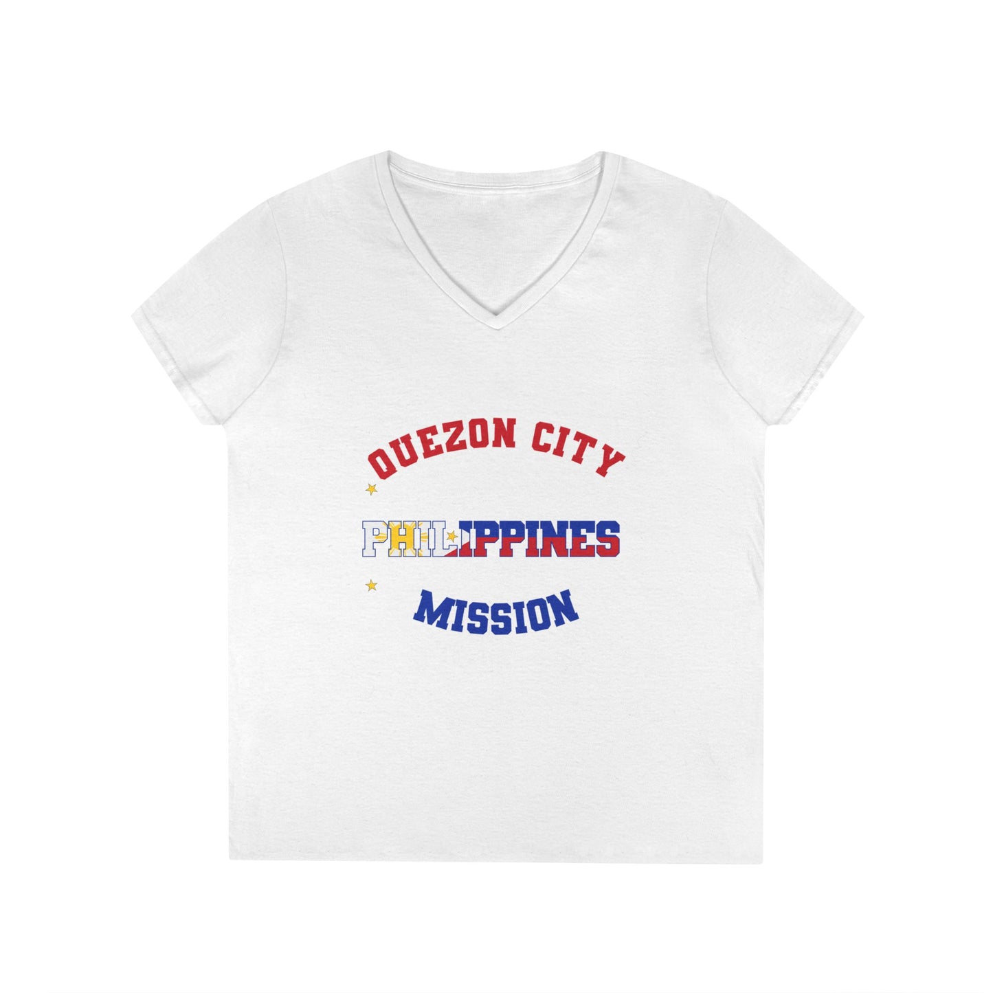 Philippines Quezon City English - Ladies' V-Neck T-Shirt