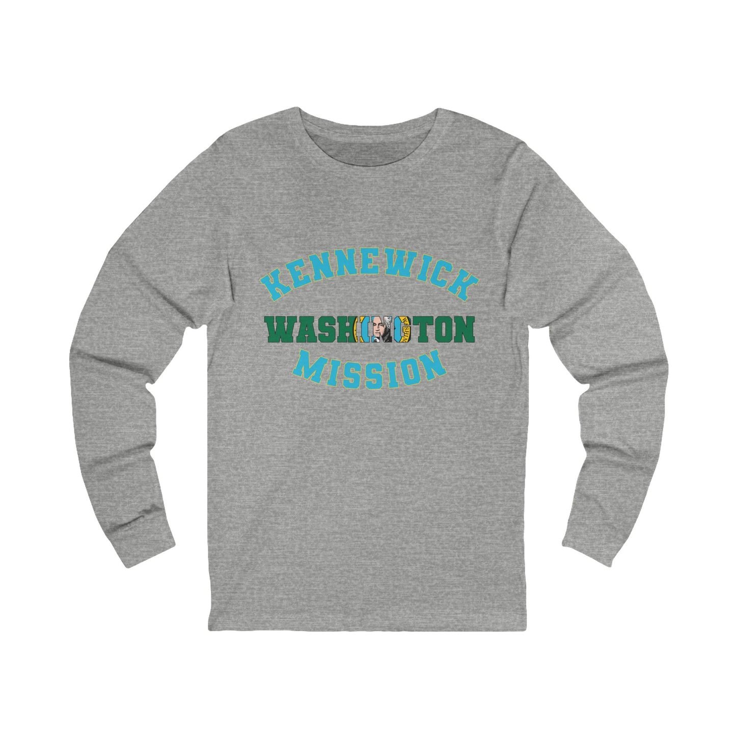 Washington Kennewick English - Unisex Long Sleeve Cotton Jersey