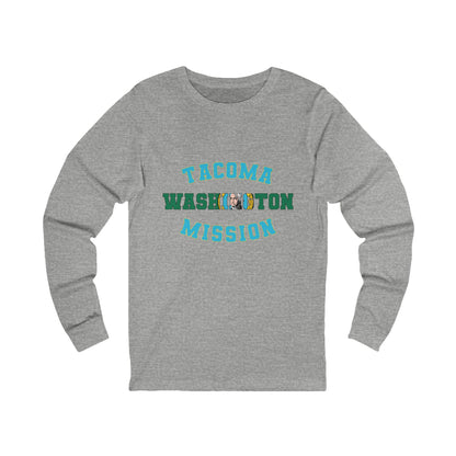 Washington Tacoma English - Unisex Long Sleeve Cotton Jersey