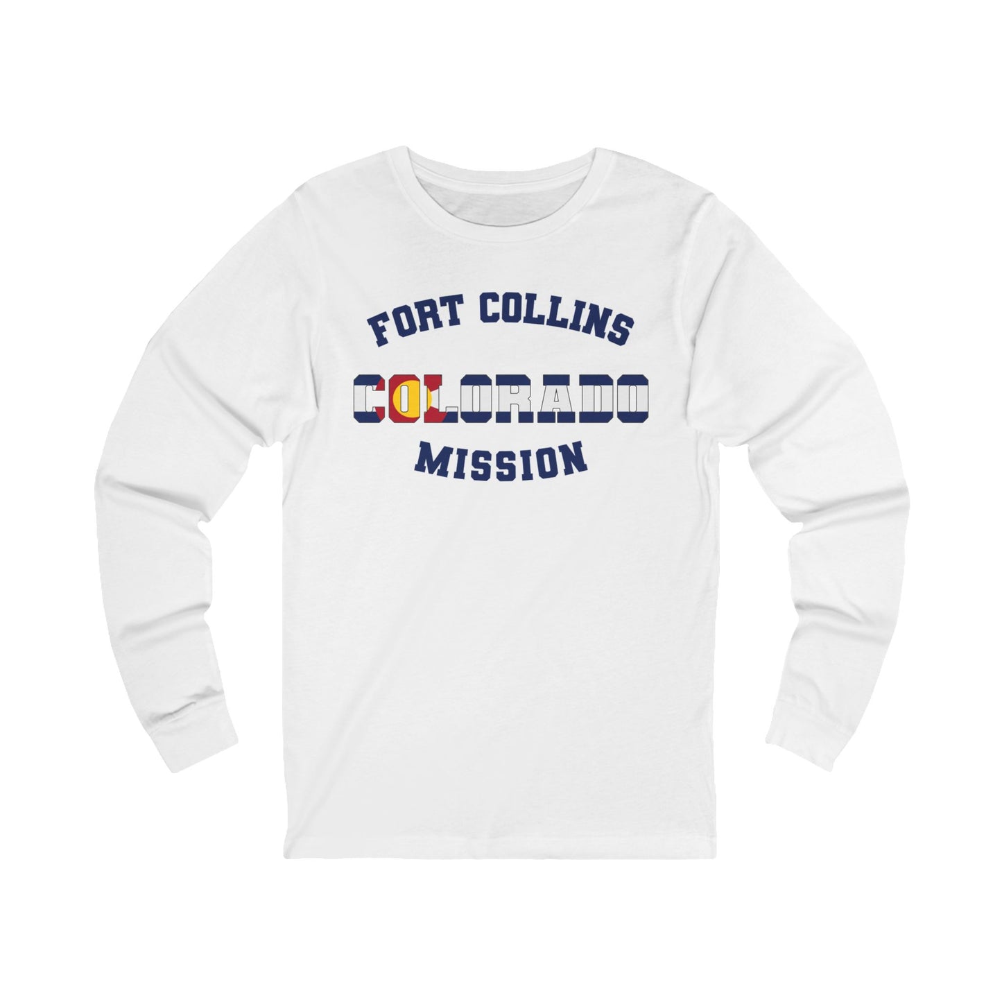 Colorado Fort Collins English - Unisex Long Sleeve Cotton Jersey
