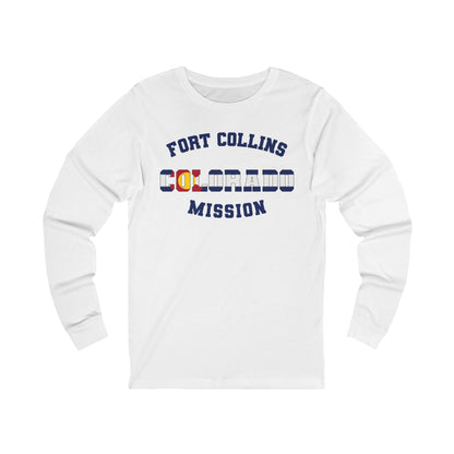 Colorado Fort Collins English - Unisex Long Sleeve Cotton Jersey