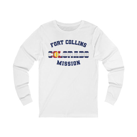 Colorado Fort Collins English - Unisex Long Sleeve Cotton Jersey