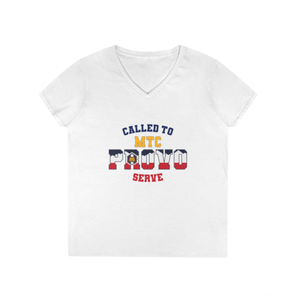 Provo MTC English New Utah Flag - Ladies' V-Neck T-Shirt