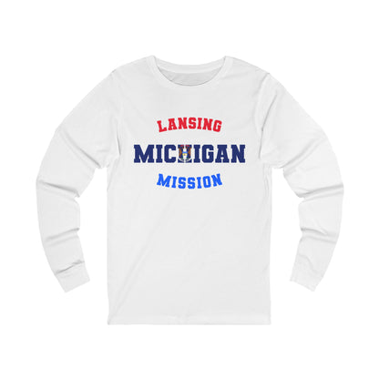Michigan Lansing English - Unisex Long Sleeve Cotton Jersey