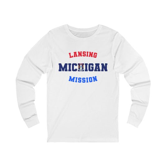 Michigan Lansing English - Unisex Long Sleeve Cotton Jersey