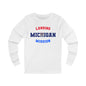 Michigan Lansing English - Unisex Long Sleeve Cotton Jersey