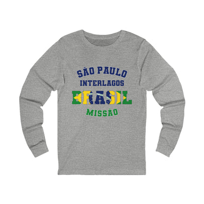 Brazil Sao Paulo Interlagos Portuguese - Unisex Long Sleeve Cotton Jersey