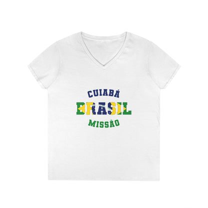 Brazil Cuiaba Portuguese - Ladies' V-Neck T-Shirt