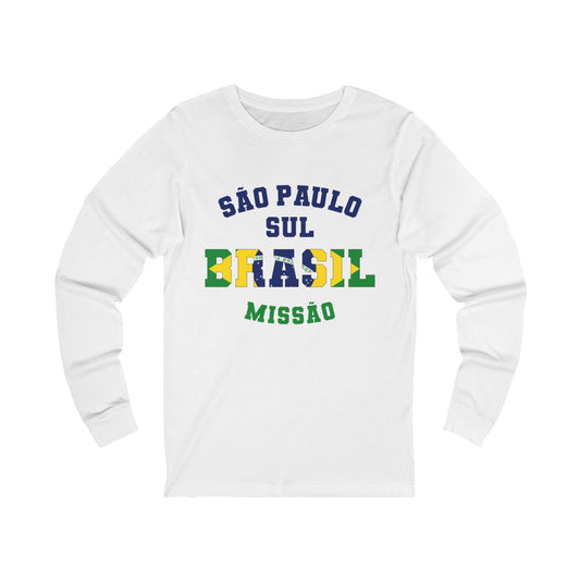 Brazil Sao Paulo South Portuguese - Unisex Long Sleeve Cotton Jersey